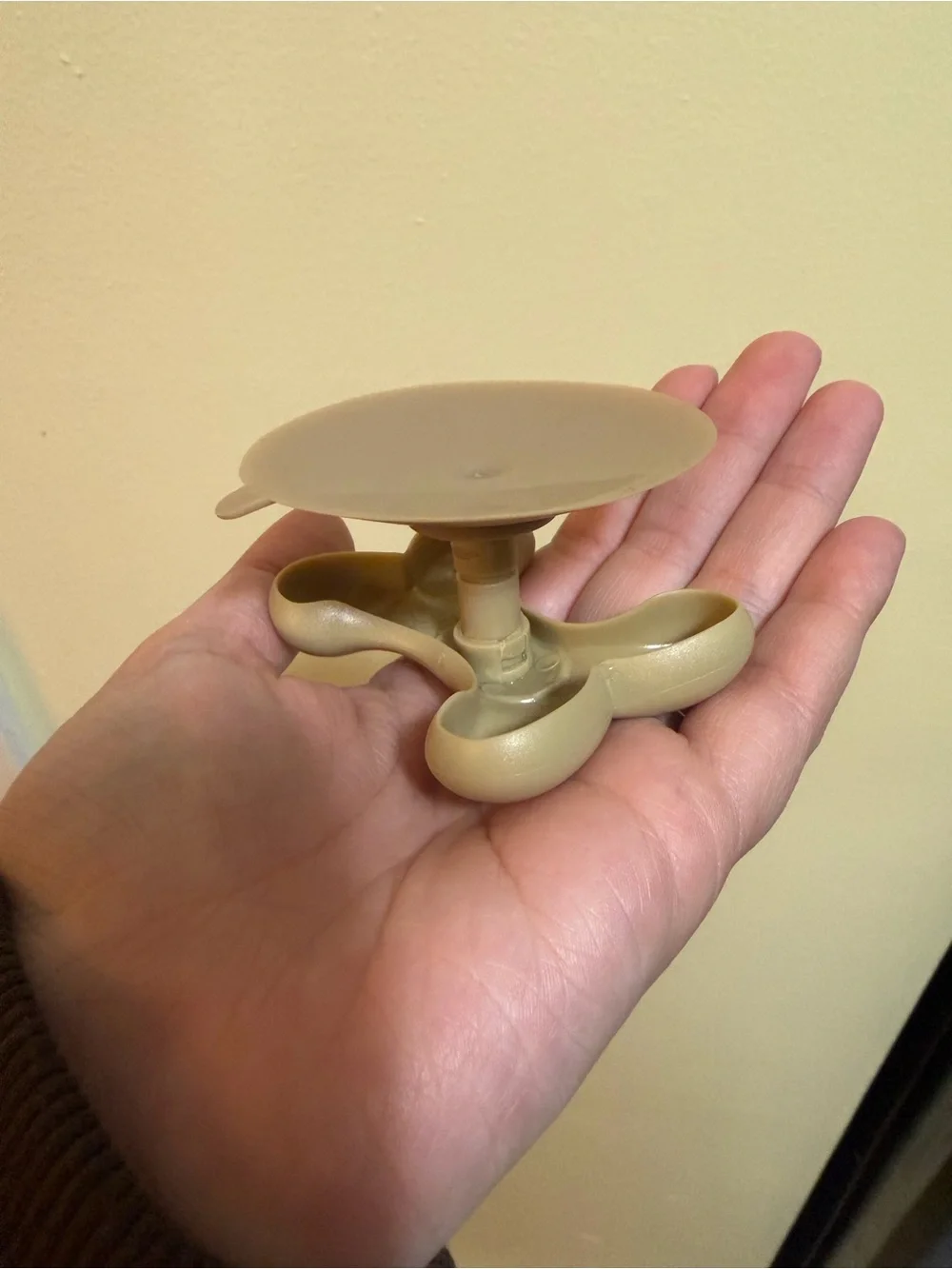 Tan suction cup slow feeder dog bowl accessory